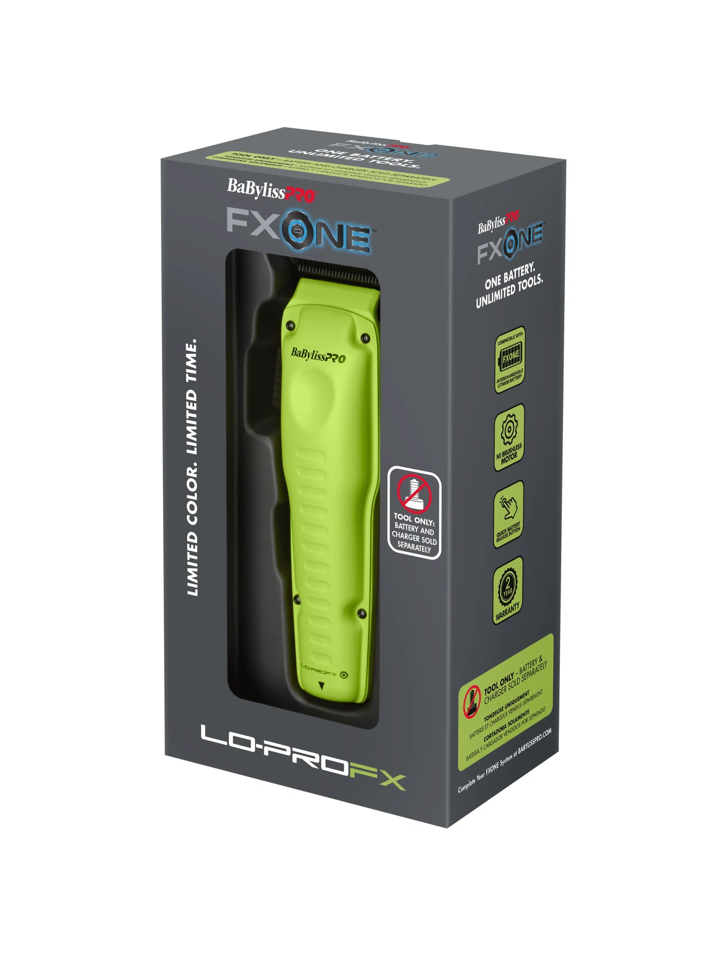 BABYLISSPRO LO-PRO-FXONE  HAIR CLIPPER-GREEN (TOOL ONLY) - D' Mayra Beauty Supply 