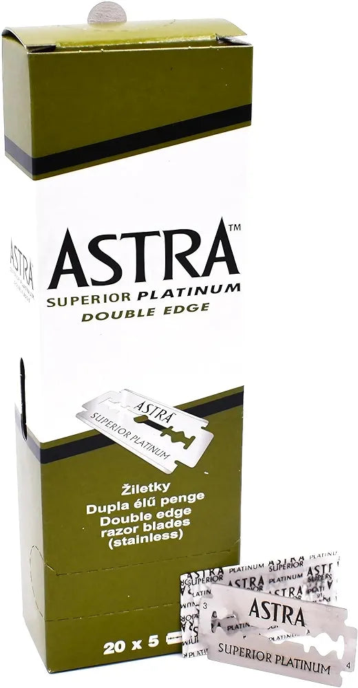 ASTRA SUPERIOR PLATINUM DOUBLE EDGE RAZOR BLADES 100ct - D' Mayra Beauty Supply 