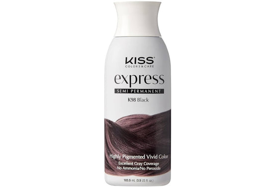 KISS EXPRESS SEMI- PERMANENT COLOR- BLACK - D' Mayra Beauty Supply 