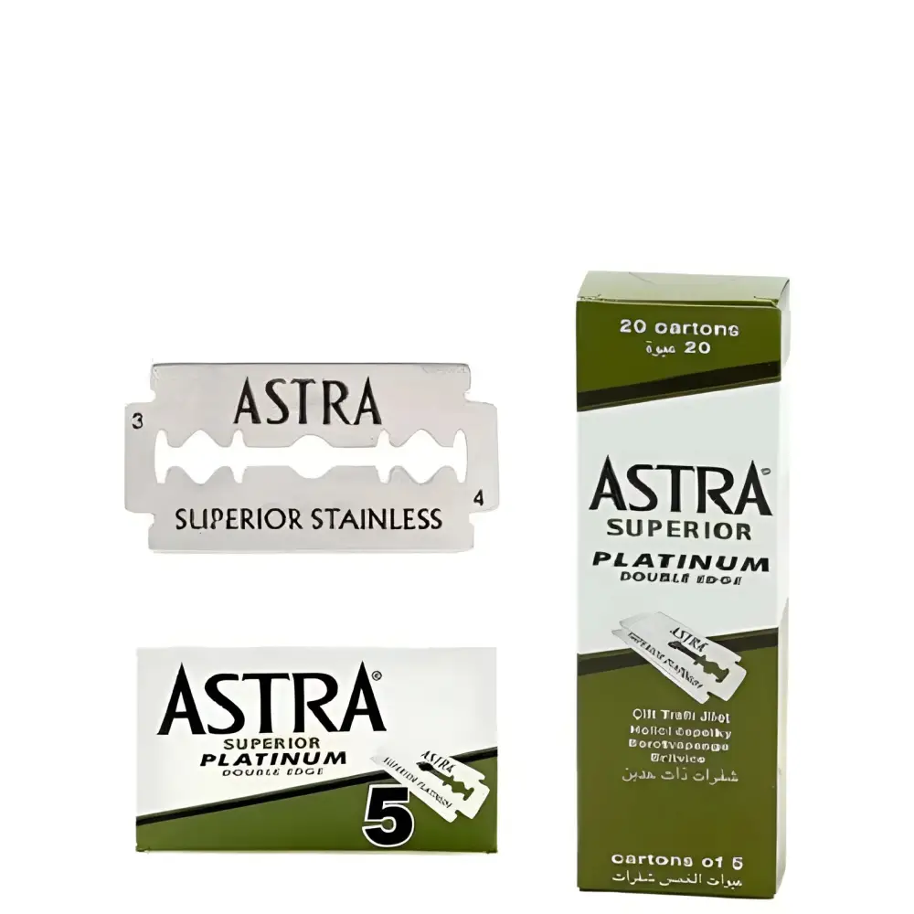 Astra Double Edge Razor Blades (Green) (100 Blades)