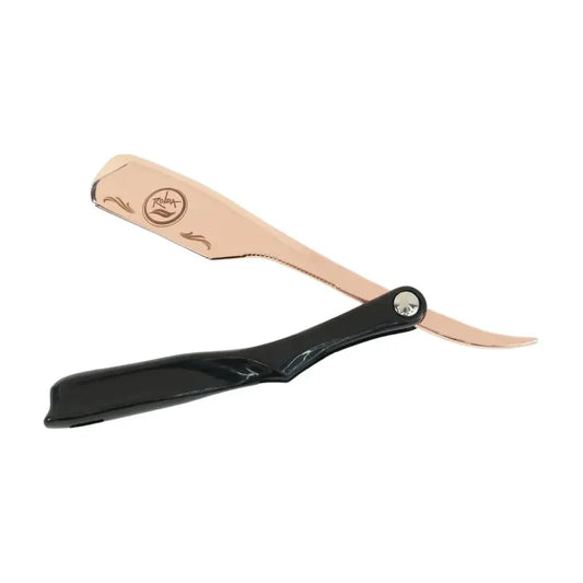 ROLDA STRAIGHT RAZOR HOLDER METAL- GOLD ROSE - D' Mayra Beauty Supply 