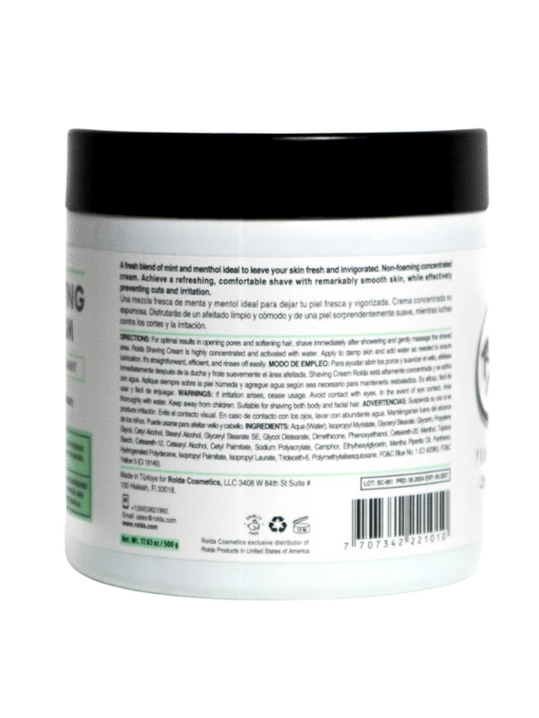 Rolda Menthol & Mint Shaving Cream 500g #221010