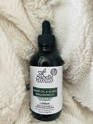 SABELLE COSMETICS- HEMP OIL & HYALUROMIC Acid 4oz